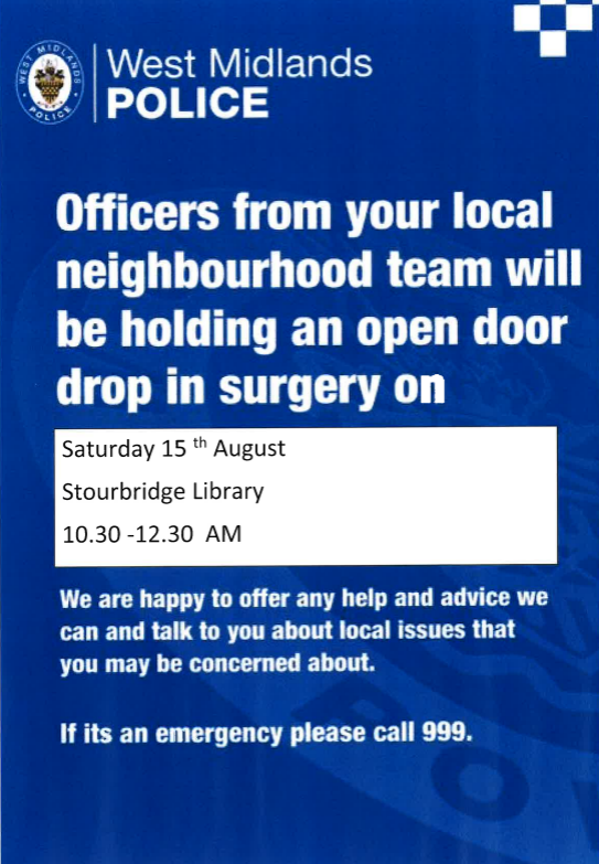 Stourbridge Library - Police Drop in Surgery...